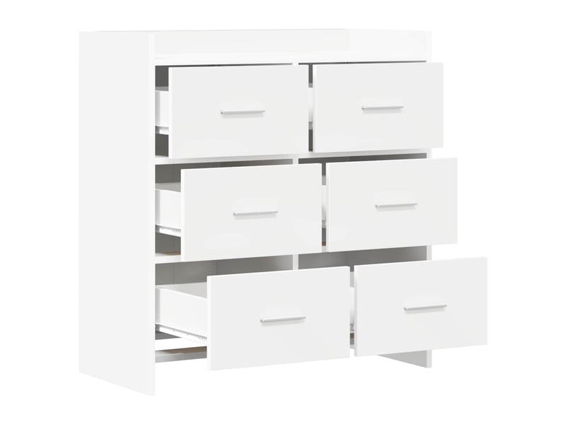  Buffet - bahut - meuble de rangement blanc 75 x 33 x 80 cm bois d'ingénierie  - Conforama D