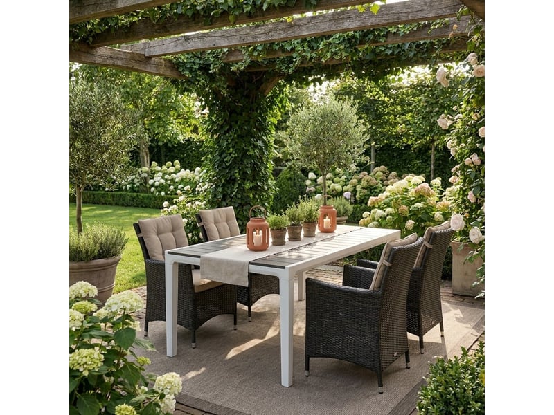  Table à manger moderne 160x90 pour 6 personnes harmony - beige  - Conforama B