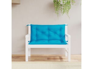 Lot de 2 coussins de banc de jardin, coussins d'assise bleu clair tissu oxford cf58639