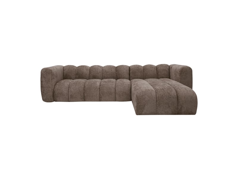Canapé d'angle réversible en tissu taupe foncé - Conforama A