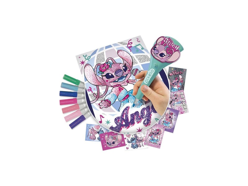  Jeu electronique pixelo angel coloriage pochoir avec 8 illustrations motifs points metalliques LAN3181860202845 - Conforama C