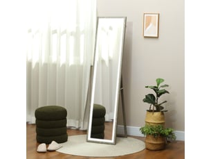 Miroir rectangulaire à poser coloris gris <strong></strong> <strong></strong> - 40 cm x 5 cm
