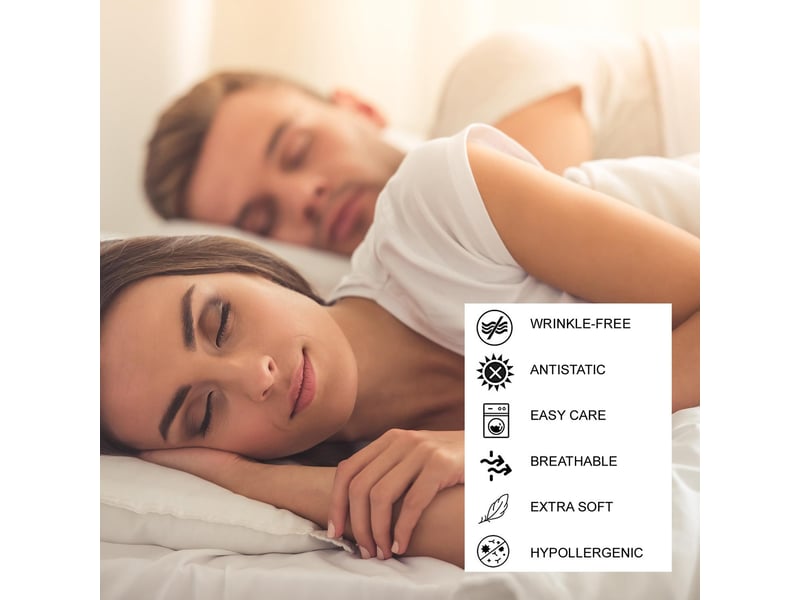 Parure de lit -sleepwise traumwolle - en coton biber -200x200 cm - rose 3P-8NCF-MSLB - Conforama C