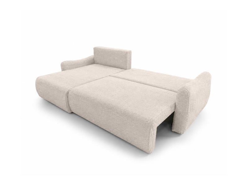  Apoline - canapé d'angle réversible convertible 4 places avec coffre en tissu  - Conforama C
