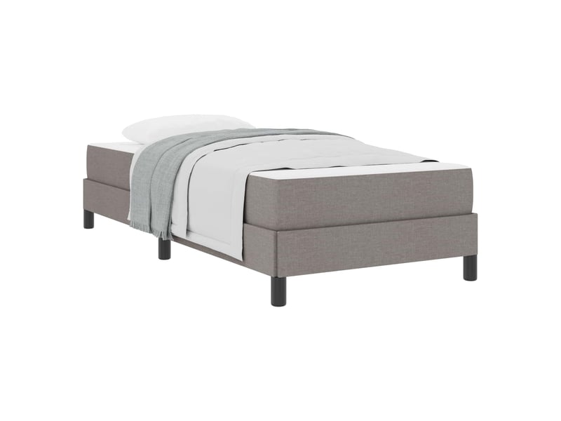  Lit simple- lit adulte -  lit à ressorts taupe 80 x 200 cm tissu  - Conforama A