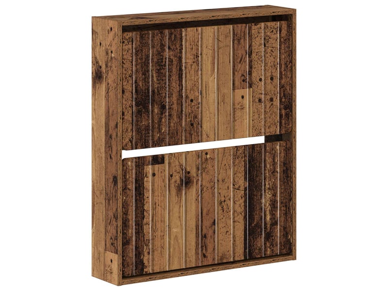  Meuble à chaussures mural, armoire à chaussures zwolle 71x17x86 cm bois ancien  - Conforama A