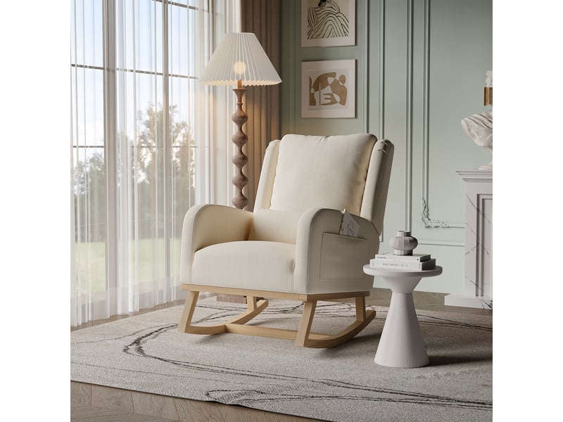  Fauteuil relax manuel lin beige  - Conforama B