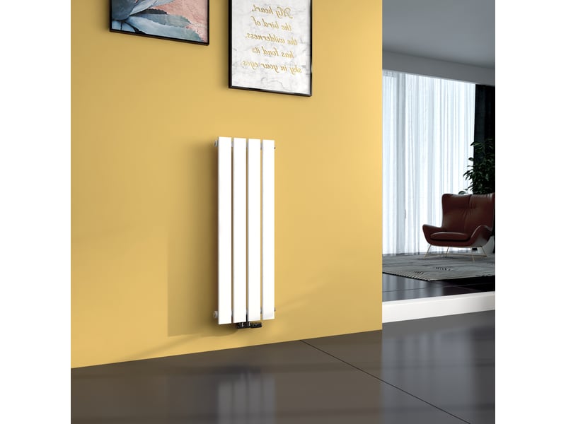  Emke radiateur à eau chaude, radiateur plat seule couche connexion centrale, blanc 90x30cm, 297w  - Conforama B