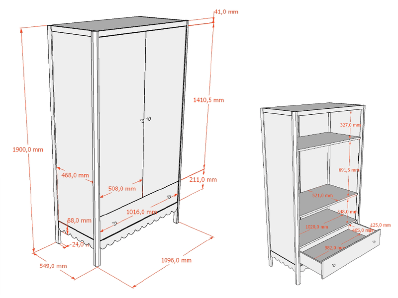  Armoire swingo 2 portes clay SWKL1204 - Conforama D