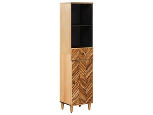 Cabinet de salle de bain, armoire salle de bain marron 38 x 33,5 x 160 cm cf65380