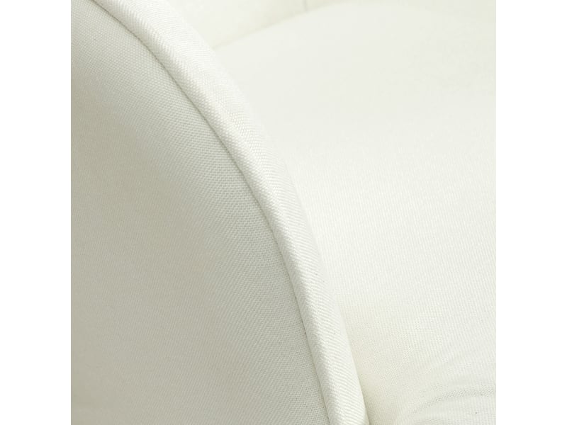  Fauteuil à bascule avec repose-pieds et dossier à oreilles, fauteuil d'allaitement aspect lin, cadre acier et bois, 130 kg  - Conforama E