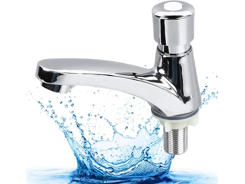 Robinet à poussoir – alliage de cuivre – économiseur d'eau – adapté aux lavabos, salles de bains, cuisines, etc 0W - Conforama B