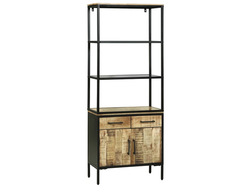  Buffet - haut armoire marron 70 x 35 x 180 cm bois de mangue massif  - Conforama C