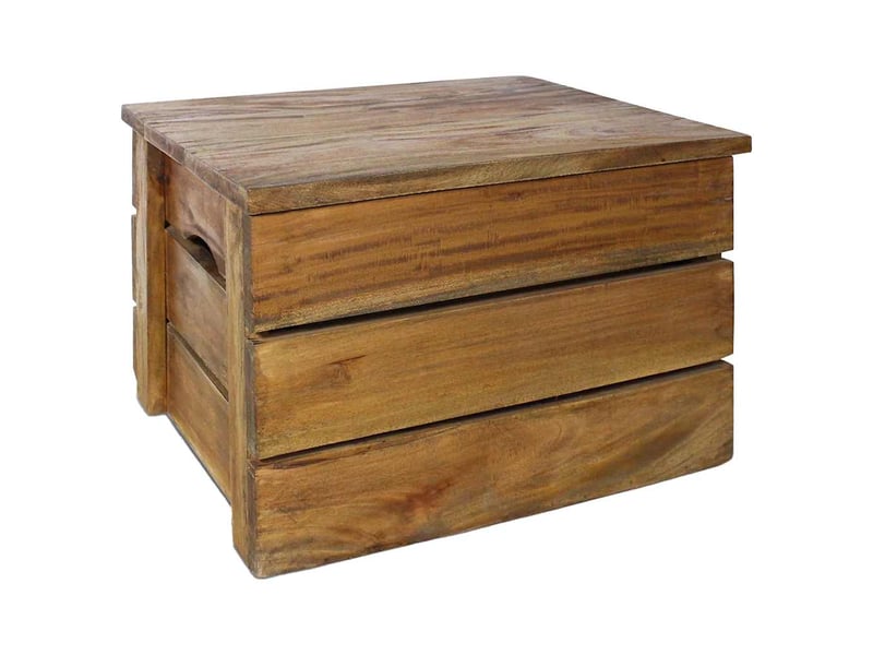  Ensemble de caisse de rangement 2 pcs bois d'acajou massif  - Conforama D