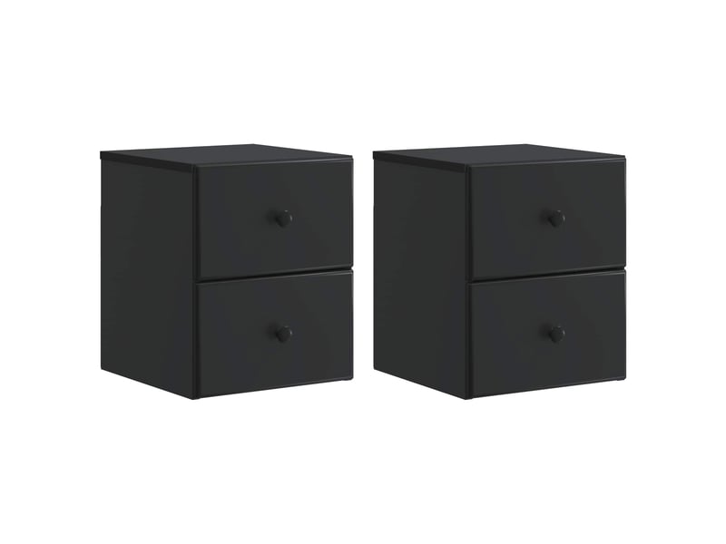  Table de chevet mural 2 pièces noir 34,5 x 33 x 40 cm  - Conforama B