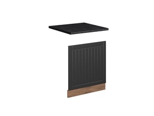 Vicco façade, gris foncéchêne de force doré, 60cm, pt anthracite