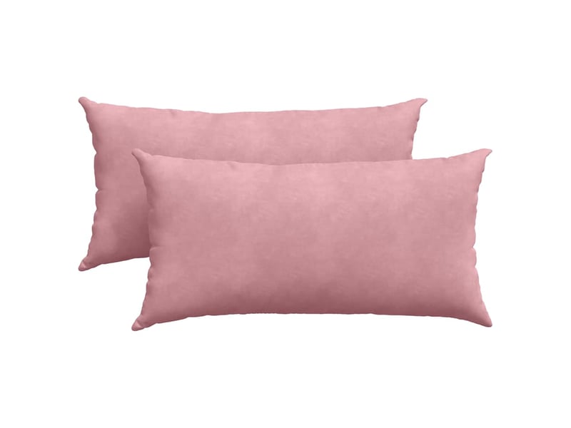 Lot de 2 coussins de canapé, coussins décoratifs rose 80 x 40 cm cf59153 - Conforama A