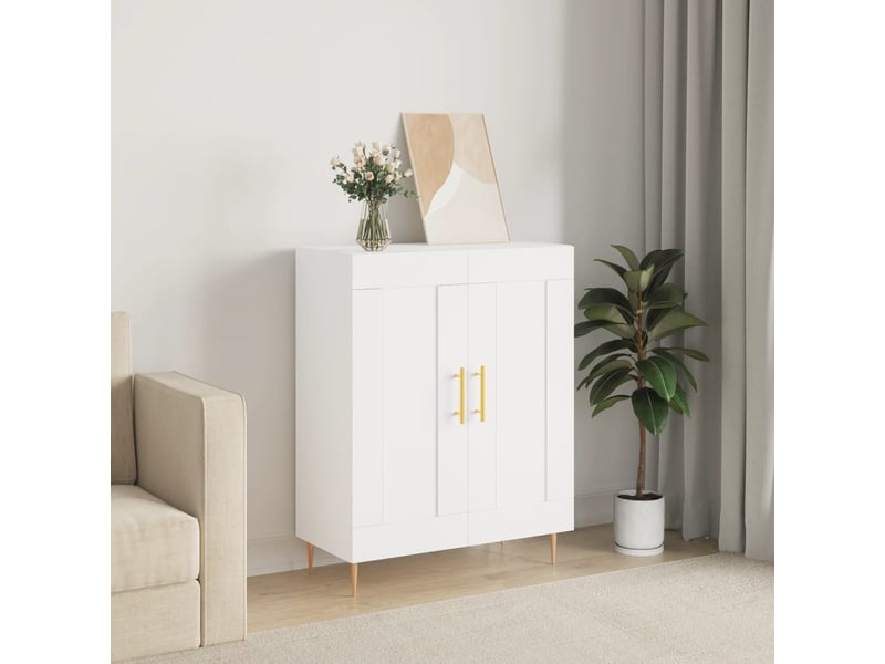  Buffet - bahut - meuble de rangement blanc 69,5x34x90 cm bois d'ingénierie  - Conforama B