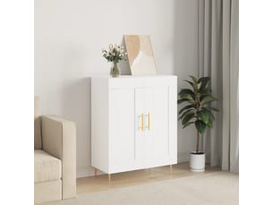 Buffet - bahut - meuble de rangement blanc 69,5x34x90 cm bois d'ingénierie