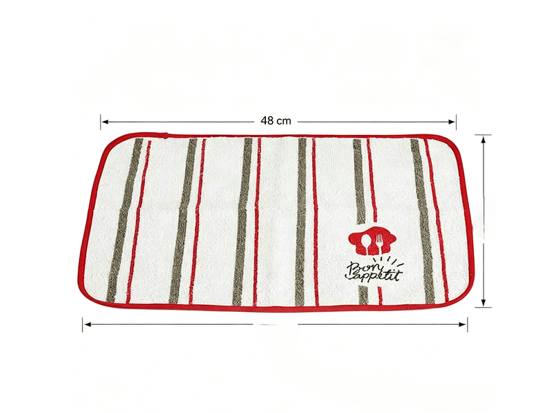  Set de table kinvara bon appetit blanc rouge 33 x 48 cm 12 unités S3625785 - Conforama B