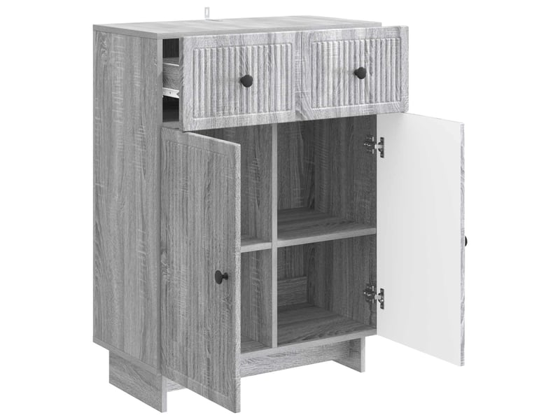  Buffet - bahut - meuble de rangement sonoma gris 66 x 34,5 x 90 cm bois d'ingénierie  - Conforama E