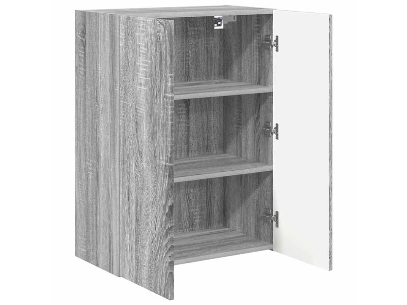  Meuble tv - banc tv - meuble de rangement mural 59,5 x 31 x 80 cm gris sonoma bois d'ingénierie  - Conforama E