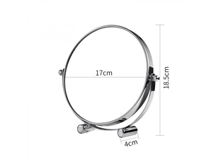Miroir de maquillage compact avec support, rotatif à 360°, miroir double face 1x3x,7 pouces