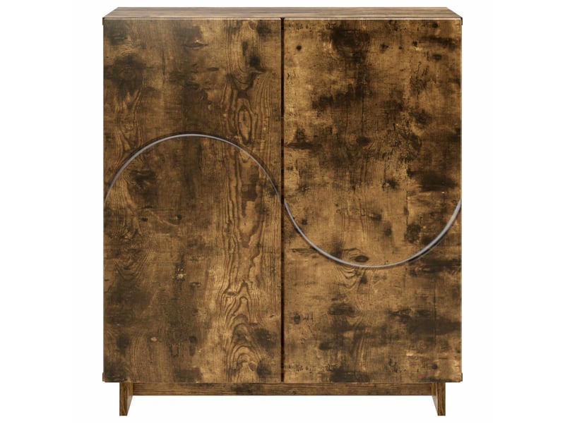  Buffet salon, buffet de rangement chêne fumé 67x34,5x75 cm bois d'ingénierie  - Conforama D
