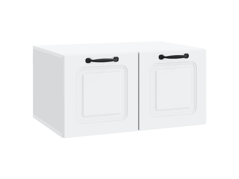  Meuble tv - banc tv - meuble de rangement mural blanc 59,5 x 41 x 30 cm bois d'ingénierie  - Conforama A
