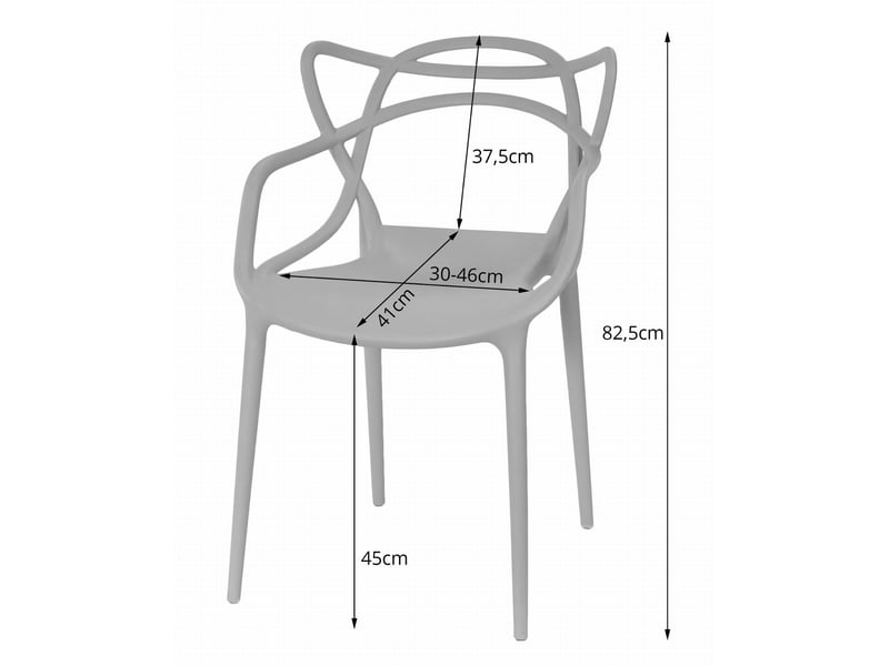 Family chaises kato - noires x 4  - Conforama D