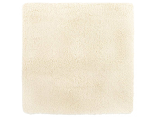 Tapis shaggy à poils longs navarra crème 120x120cm polyester - comfortxl