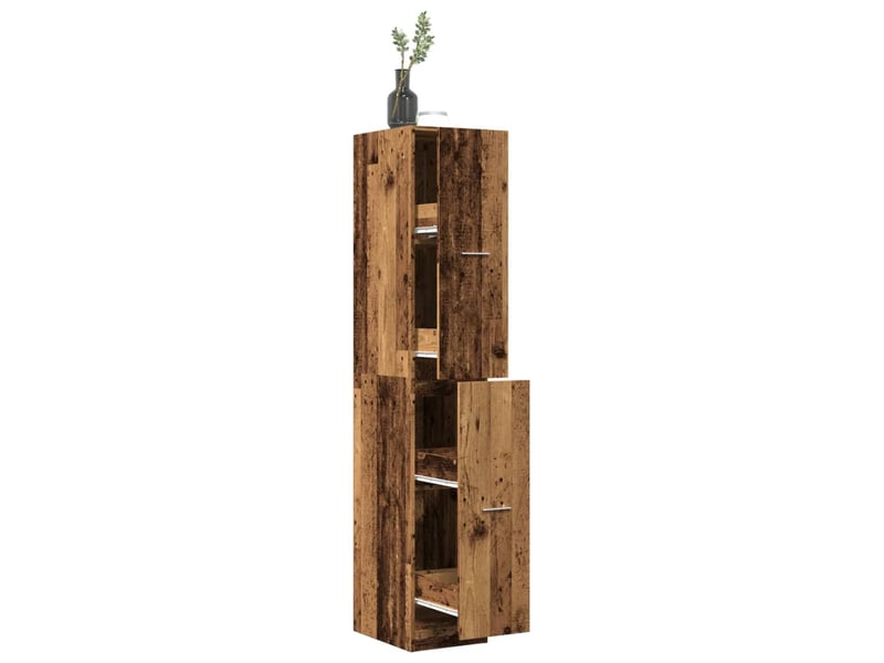  Meuble de rangement, armoire d'apothicaire vieux bois 30x41x174,5 cm bois ingénierie  - Conforama B