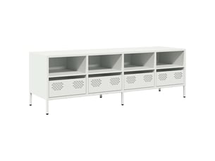 Meuble tv coloris blanc 135 cm <strong></strong>  <strong></strong>