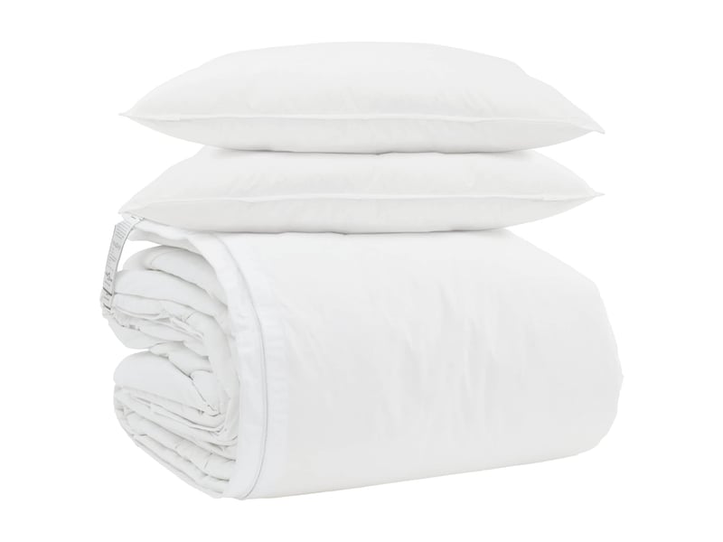  Ensemble de duvet avec oreiller 3 pièces - couette blanc plume de canard  - Conforama A