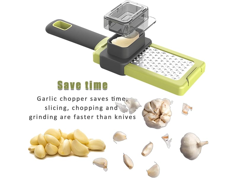  Presse ail, ecrase ails manuel, presse-ail de cuisine professionnelle, press ails à bascule inox, garlic crusher, garlic press, facile à nettoyer  - Conforama D