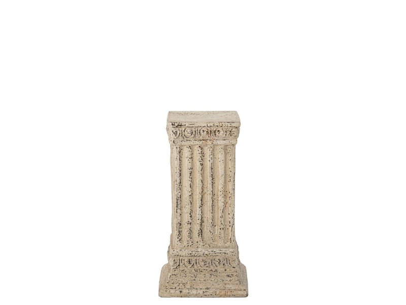  Sellette colonne antique oskar 75cm blanc cassé  - Conforama B
