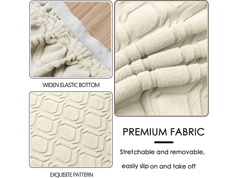  Lot de 6 housse de chaise - beige, lot de 6 lot de 6 housses de chaises de salle à manger, protections élastiques pour chaises de salle à manger, amovibles et lavables, a XLH-ZLS-009453MF - Conforama B