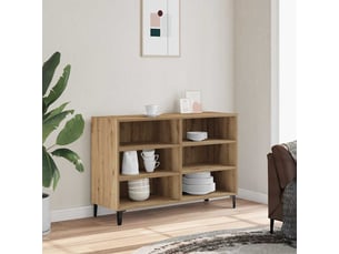 Buffet - bahut - meuble de rangement chêne artisanal 103,5x35x70 cm bois d'ingénierie