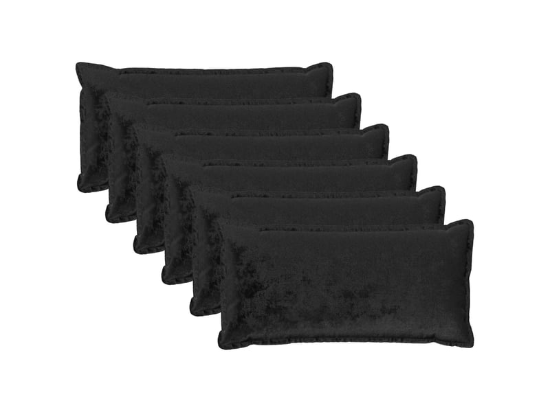  Lot de 6 housses de coussin houten noir 40 x 80 cm flanelle cf49998  - Conforama B