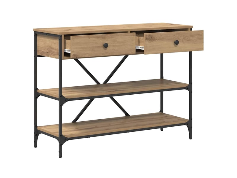  Table console - table d'appoint - table d' entrée marron 100 x 34,5 x 75 cm bois  - Conforama E