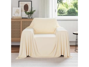 Plaid canapé crème 210x140 cm 0.41 kg polaire