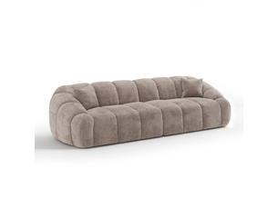 Canapé droit fixe SIA HOME 1MOK4PVGTP 4 places Velours taupe