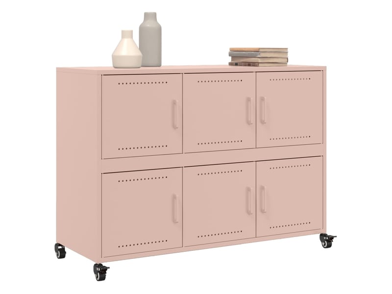Buffet - bahut - meuble de rangement rose 100,5x39x72 cm acier - Conforama D