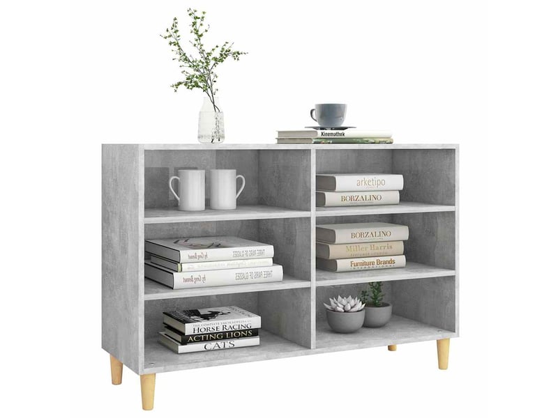  Buffet - bahut - meuble de rangement gris béton 103,5x35x70 cm bois d'ingénierie  - Conforama C