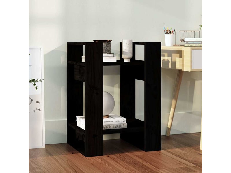  Bibliothèque, séparateur de pièce noir 41x35x57 cm pin massif  - Conforama B
