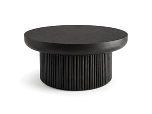 Table basse rond(e) coloris noir MEUBLIV - 78 cmx78 cm