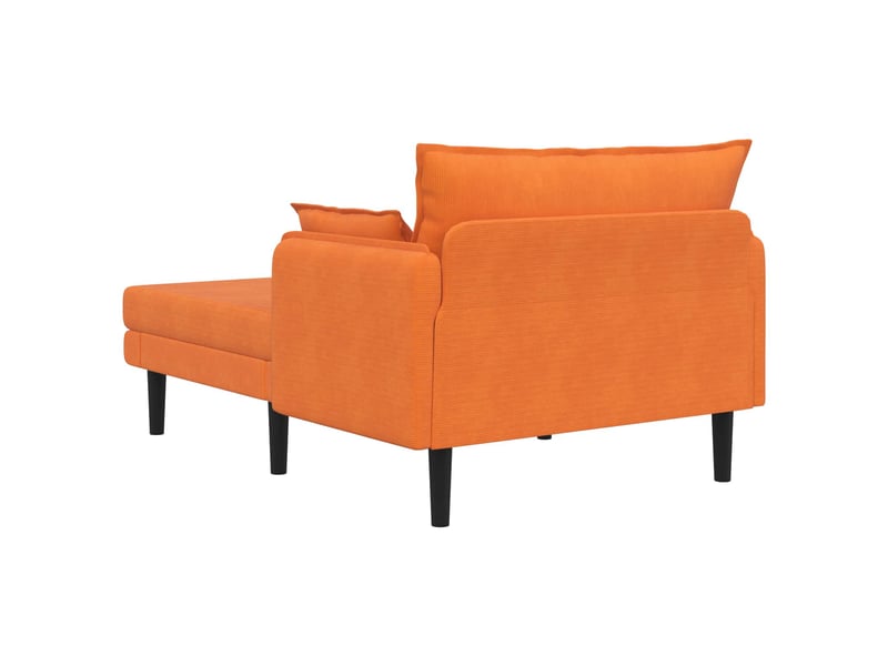  Vidaxl grande méridienne orange tissu en velours côtelé  - Conforama E