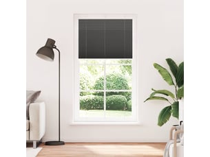 Store plissé, store de fenêtre noir 105x200 cm largeur du tissu 104,4cm polyester cf46921