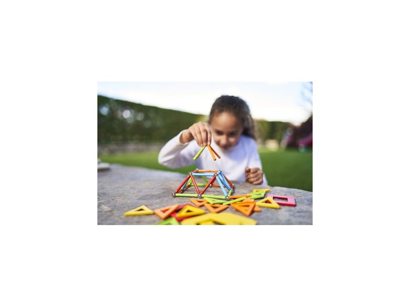  Jeu de construction magnetique 78 pieces multicolore 2d 3d GPFGMS03 - Conforama C