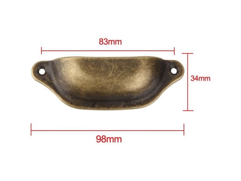  Lot de 10 poignées de pommeau de porte, décoration pour meubles, tiroirs, en laiton ancien  - Conforama E